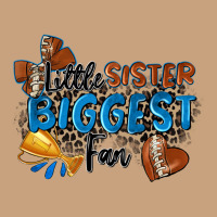 Little Sister Biggest Fan Football Vintage Tee | Teevron