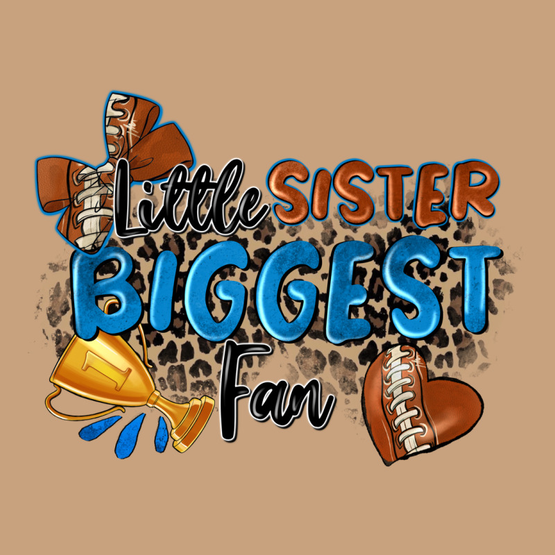 Little Sister Biggest Fan Football Vintage Tee by Zillion Design Studio | Teevron