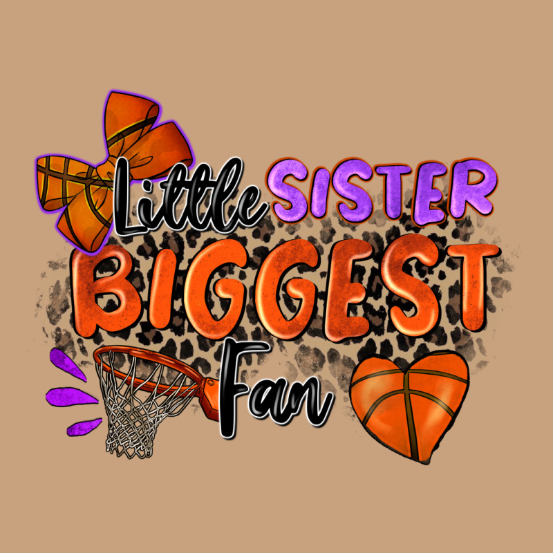 Little Sister Biggest Fan Basketball Vintage Tee by Zillion Design Studio | Teevron