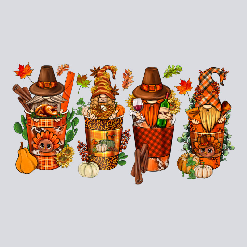 Thanksgiving Coffee Cups With Gnomes Bbs Zipper Hoodie by BundleAndBundleShop | Teevron