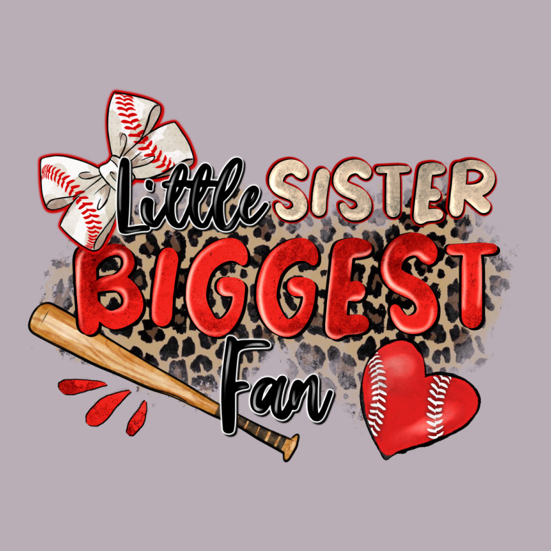 Little Sister Biggest Fan Baseball Vintage Tee by Zillion Design Studio | Teevron