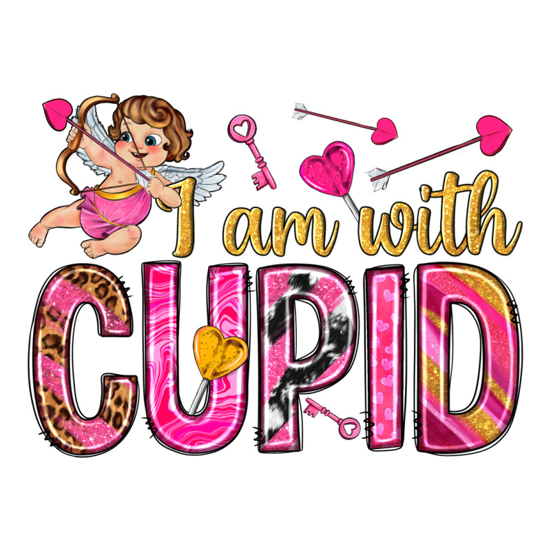 I Am With Cupid Premium Hoodie by NancyCooperArtShop | Teevron