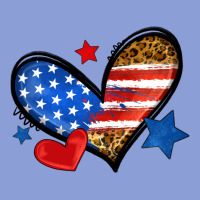 American Flag Heart Leopard Long Sleeve Tee | Teevron