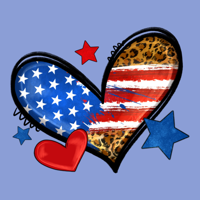 American Flag Heart Leopard Long Sleeve Tee by Neo Western | Teevron