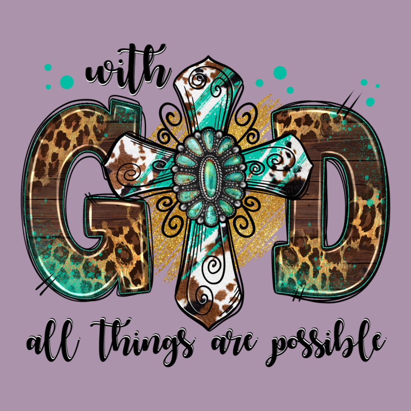 With God All Things Are Possible Gemstone Cross Heavyweight Hoodie by Jasminsmagicworld | Teevron