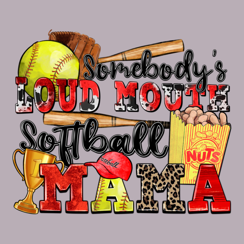 Somebody's Loud Mouth Softball Mama Vintage Tee by Zillion Design Studio | Teevron