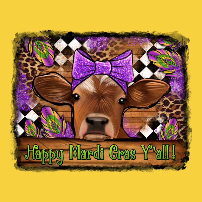 Happy Mardi Gras Y'all Cow Premium Sweatshirt by Jasminsmagicworld | Teevron