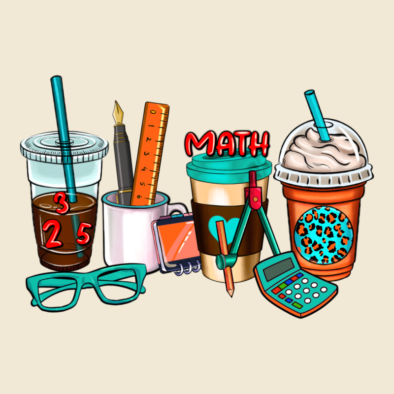 Math Teacher Coffee Cups Ladies Tee by AdoDesignShop | Teevron
