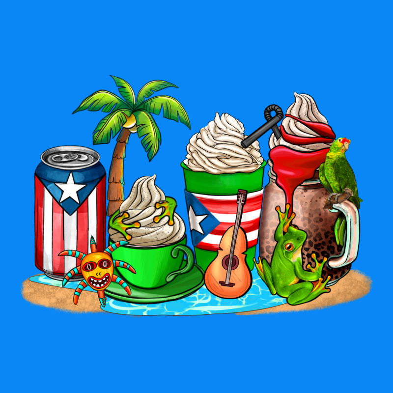 Puerto Rico Coffee Cups Zipper Hoodie by AdoDesignShop | Teevron