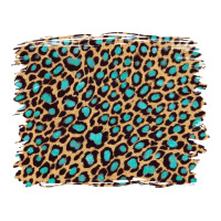 Leopard With Turquoise Glitter Heavyweight Hoodie | Teevron