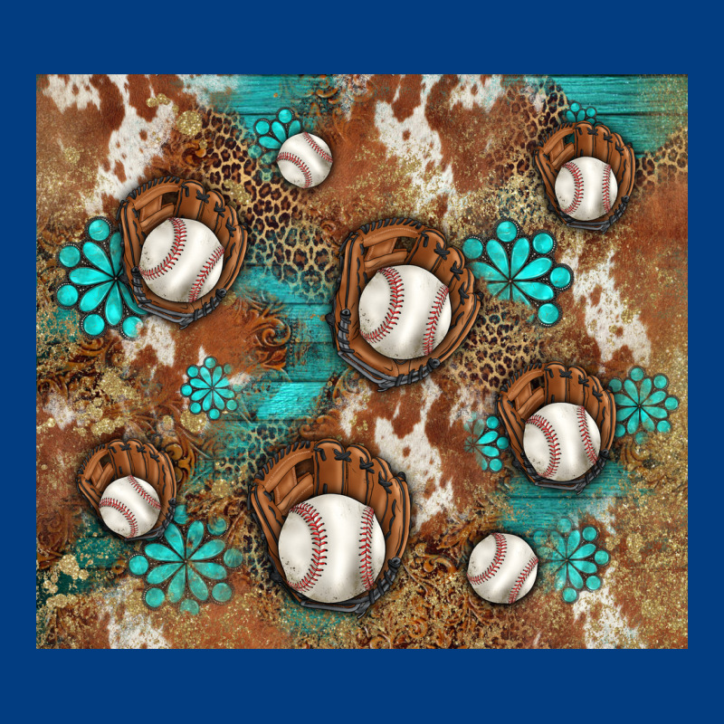 Baseball Turquoise Gemstones Western Patterns Premium Sweatshirt by BarkalooDesign | Teevron