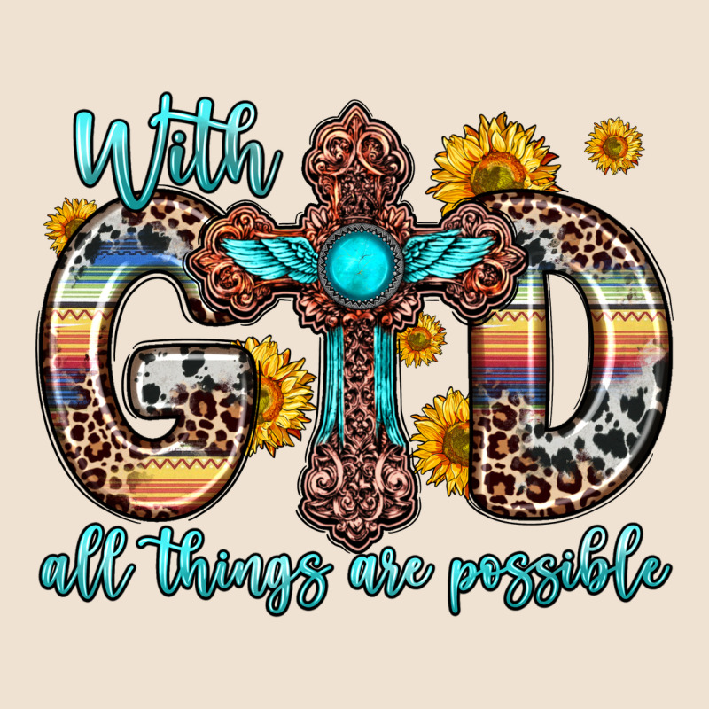 With God All Things Are Possible Cross Urban Heavy Tee by Zillion Design Studio | Teevron