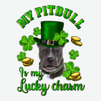 St Patricks Day My Pitbuli My Lucky Charm With Hat Urban Heavy Tee | Teevron