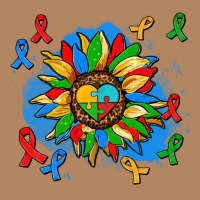 Autism Sunflower Ribbon Long Sleeve Tee | Teevron