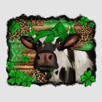 St Patricks Cow With Leopard Background Holstein Cow Premium Sweatshirt | Teevron
