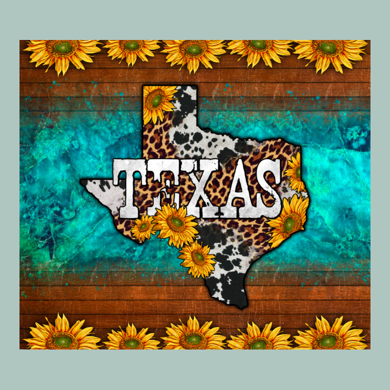Sunflowers Cowhide Leopard Texas Map Premium Sweatshirt by BarkalooDesign | Teevron
