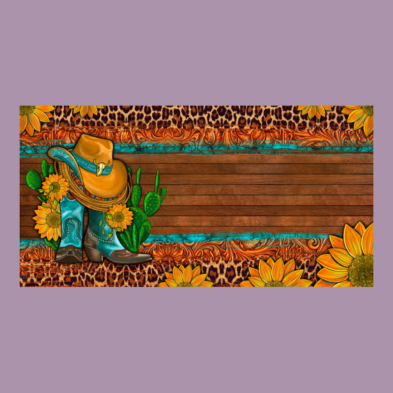 Custom Cowboy Boots Sunflowers And Cactus License Plate Heavyweight Hoodie by Artiststas | Teevron