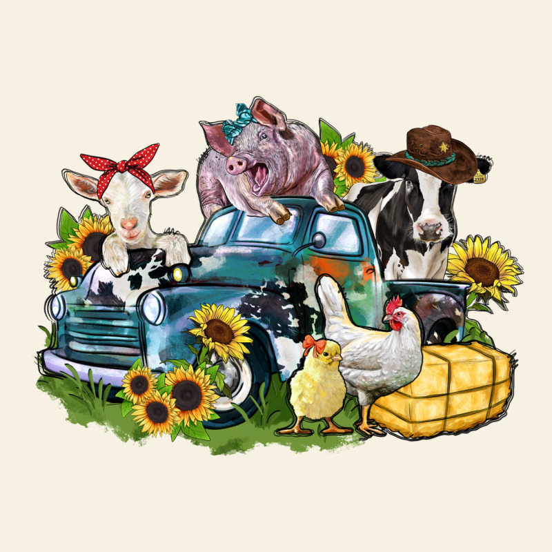 Farm Animals Truck Vintage Tee by Zillion Design Studio | Teevron