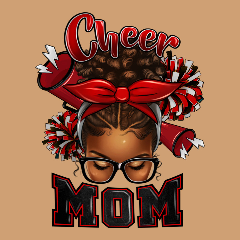 Cheer Mom Afro Messy Bun Vintage Tee by texasbilliewilder | Teevron