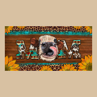 Western Heifer Mom With Sunflowers And Turquoise License Plate Heavyweight Hoodie | Teevron