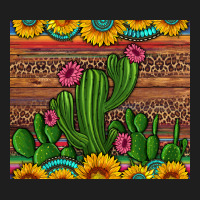 Sunflowers Turquoise Serape Cactus Tumbler Heavyweight Hoodie | Teevron