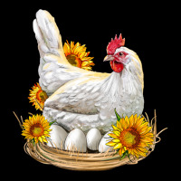 Perched Chicken With Sunflowers Premium Sweatshirt | Teevron