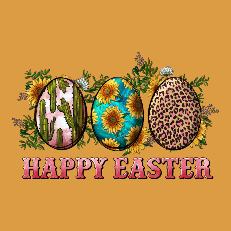 Happy Easter Eggs With Sunflower Leopard And Cactus Urban Heavy Tee by RanaPortraitStore | Teevron