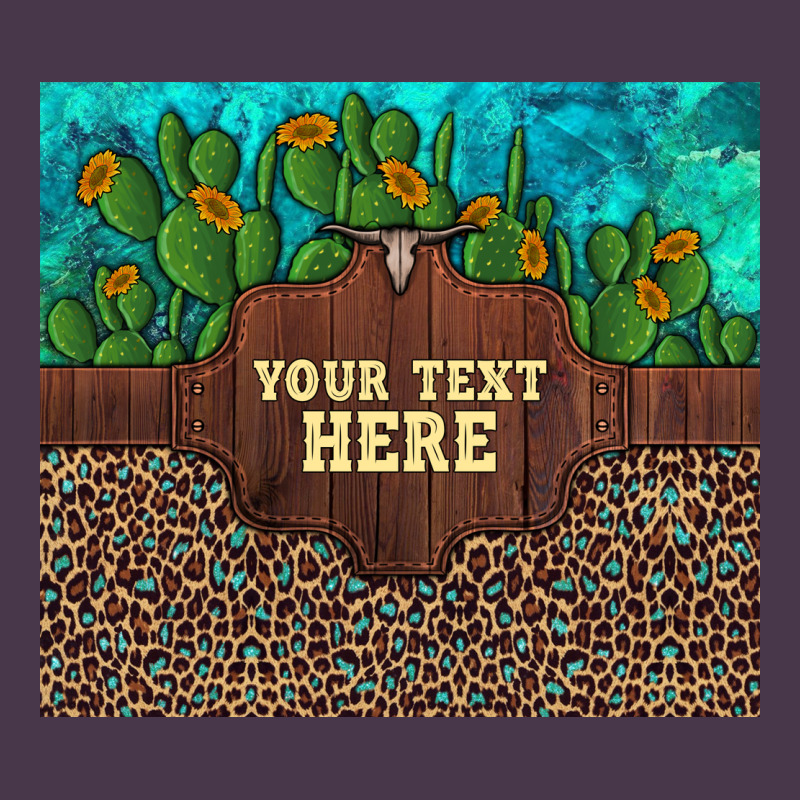 Preview Custom Cactus And Sunflowers Leopard Turquoise Heavyweight Hoodie by Artiststas | Teevron