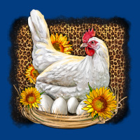 Perched Chicken With Sunflowers Leopard Background Premium Sweatshirt | Teevron