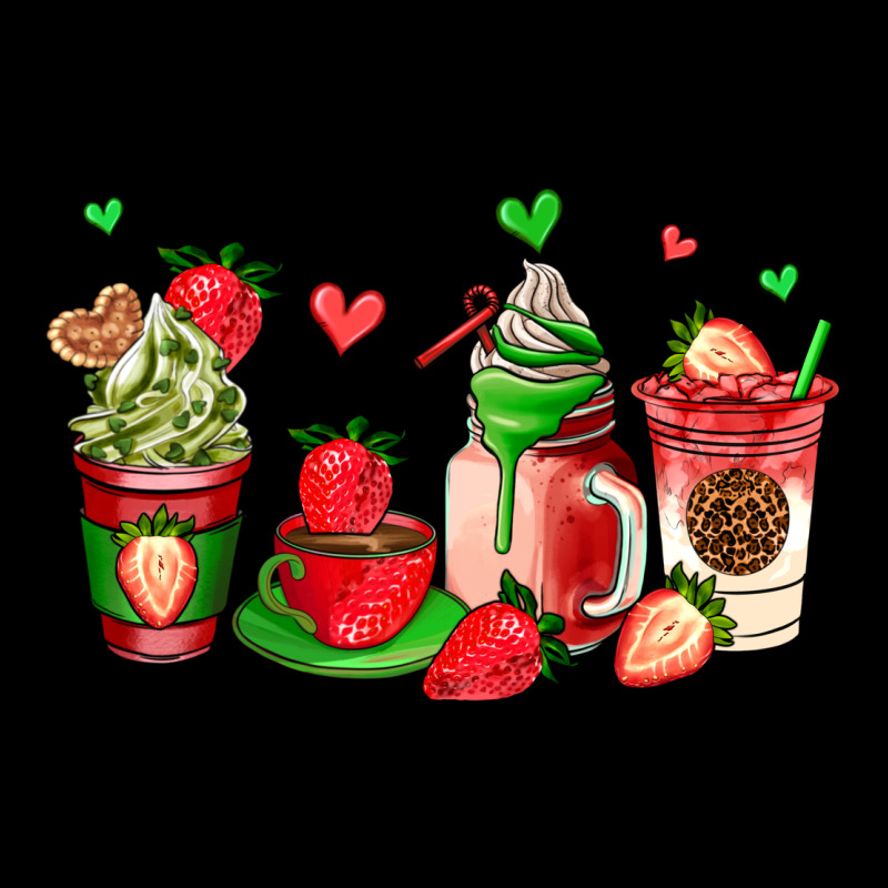 Strawberry Coffee Cups Ladies Tee by AdoDesignShop | Teevron