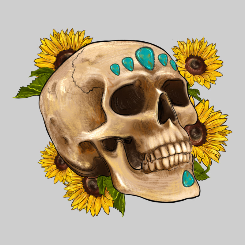 Skull Flowers And Gemstone Premium Tee by Artiststas | Teevron