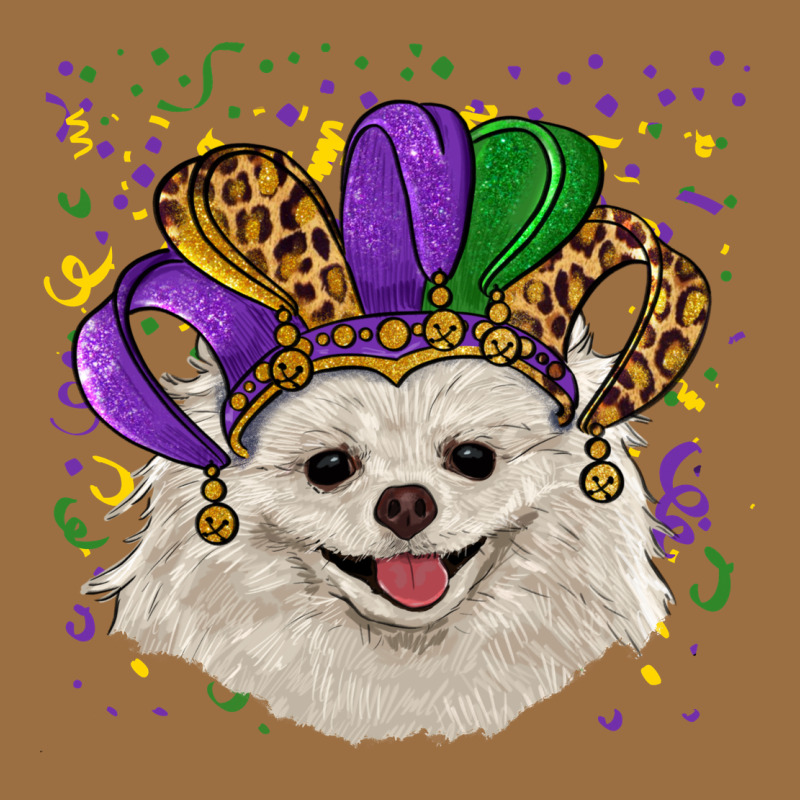 Mardi Gras White Pomeranian With Hat Vintage Tee by RanaPortraitStore | Teevron