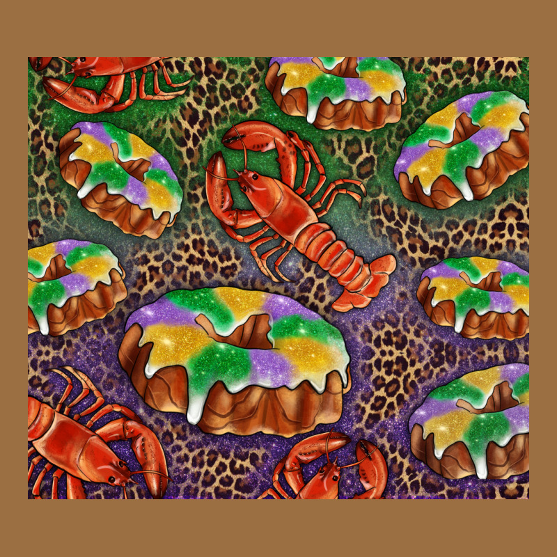 Mardi Gras King Cake And Crawfish Vintage Tee by RanaPortraitStore | Teevron
