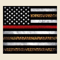 Thin Red Line American Flag Leopard Premium Tee | Teevron