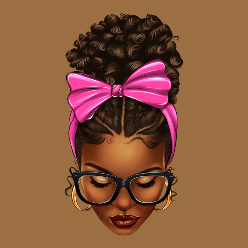 Afro Messy Bun Pink Bow Vintage Tee by texasbilliewilder | Teevron