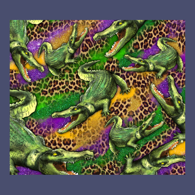 Mardi Gras Louisiana Crocodile Leopard Vintage Tee by RanaPortraitStore | Teevron