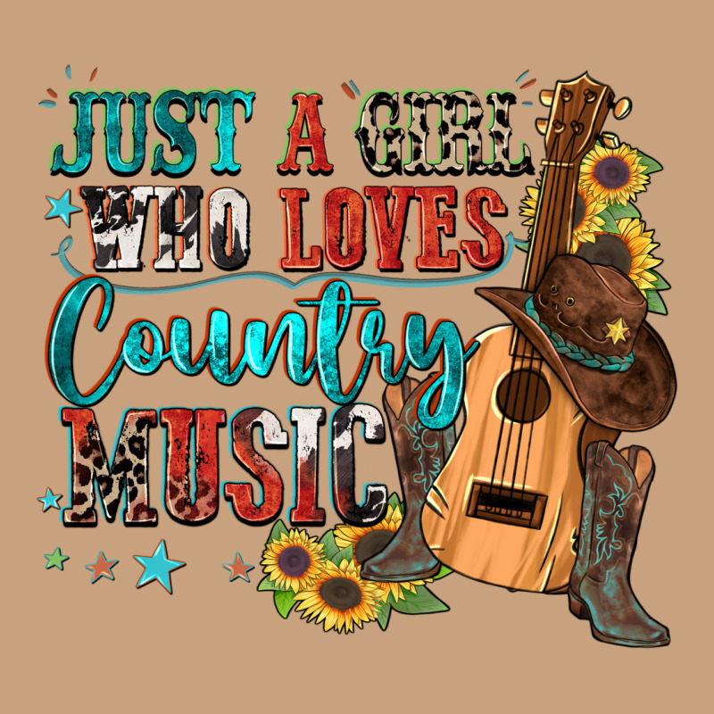 Just A Girl Who Loves Country Music Vintage Tee by Zillion Design Studio | Teevron