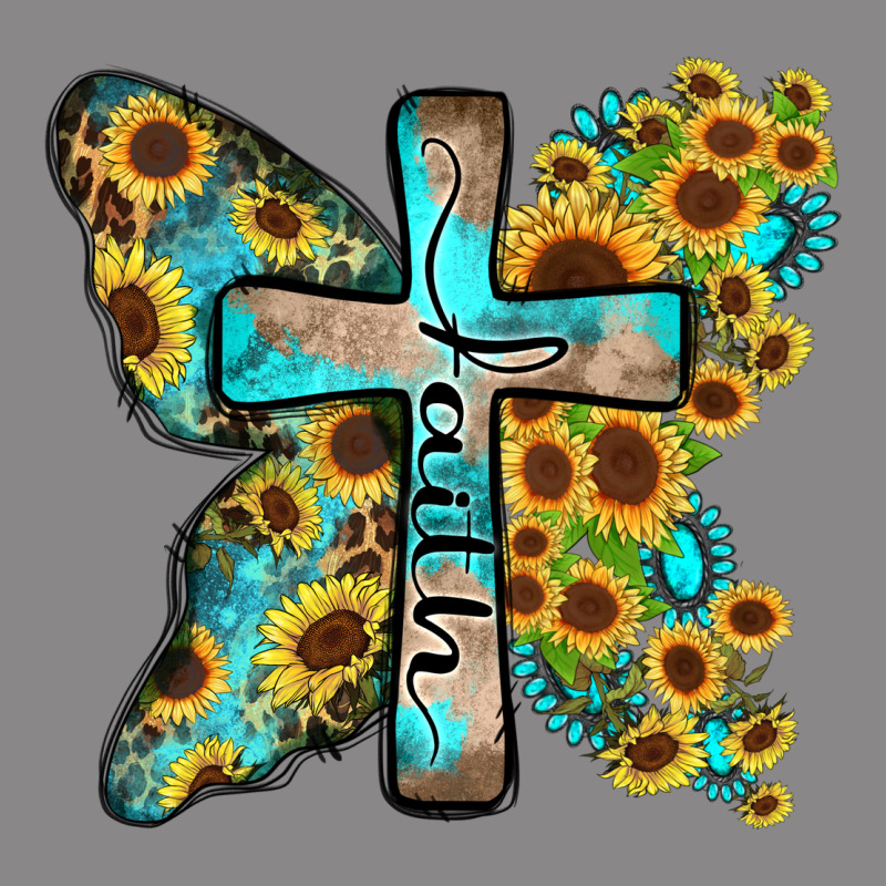Faith Sunflower Cross Vintage Tee by Zillion Design Studio | Teevron
