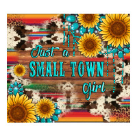 just a small town girl with gemstone sunflower serape and cowhide | Teevron