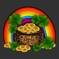 St Patricks Shamrock Gold Leopard Rainbow Urban Heavy Tee | Teevron