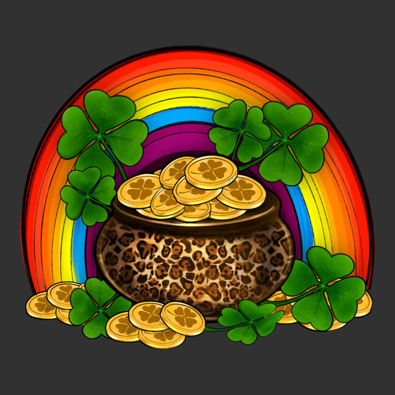 St Patricks Shamrock Gold Leopard Rainbow Urban Heavy Tee by RanaPortraitStore | Teevron