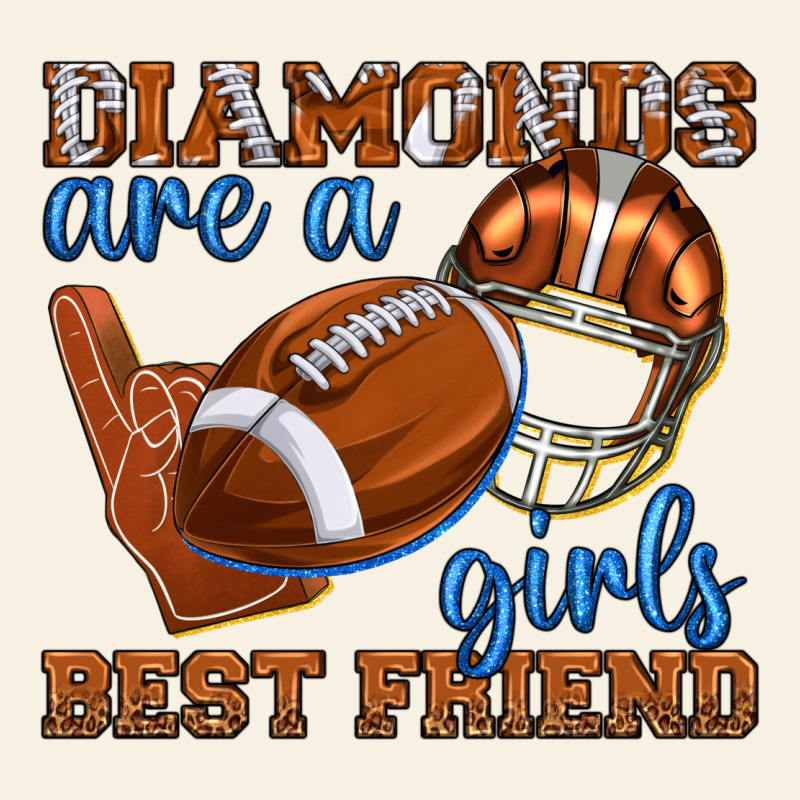 Diamonds Are A Girls Best Friend Football Vintage Tee by texasbilliewilder | Teevron