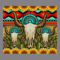 Bull Skulls Gemstones And Cactus With Leopard And Aztec Heavyweight Hoodie | Teevron