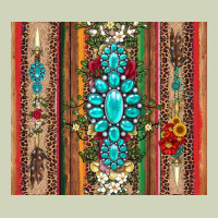 Gemstone Flowers Arrow With Leopards And Serape Heavyweight Hoodie | Teevron