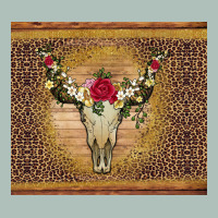 Bull Skull Flowers Glitter And Leopard Heavyweight Hoodie | Teevron