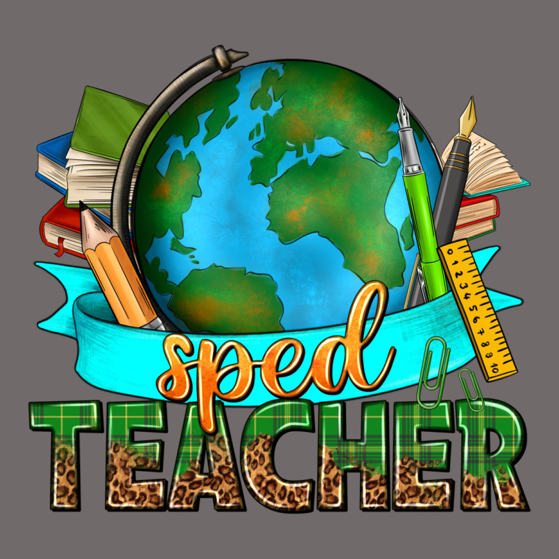 Sped Teacher With Earth Globe Urban Heavy Tee by texasbilliewilder | Teevron