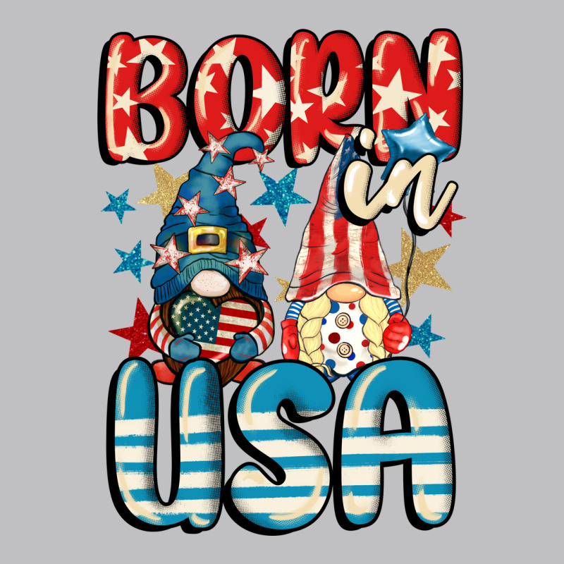 Born In Usa Gnomes 4th Of July Long Sleeve Tee by CowGirlArtShop | Teevron
