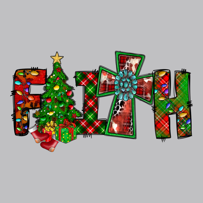 Christmas Faith With Cross Long Sleeve Tee by CowhideDigitalArt | Teevron