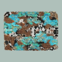 Western Cowhide And Leopard With Turquoise Background Heavyweight Hoodie | Teevron