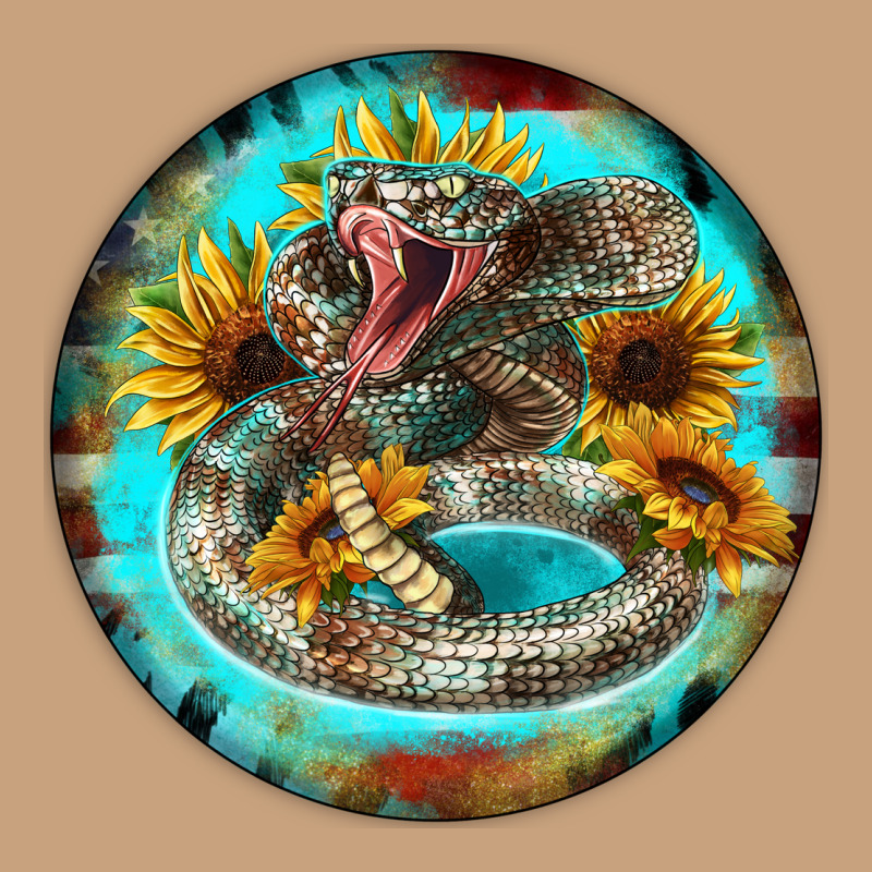 Rattlesnake And Sunflower Vintage Tee by BarkalooDesign | Teevron